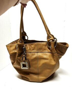 Tignanello soft caramel leather shoulder bag